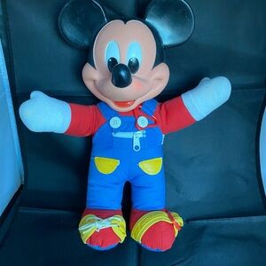 Vintage 1980s Mattel Disney Mickey Mouse Learn to Dress doll